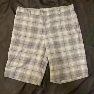 Nike Golf “Tour Performance” Shorts. Size 36. Plaid Grey.